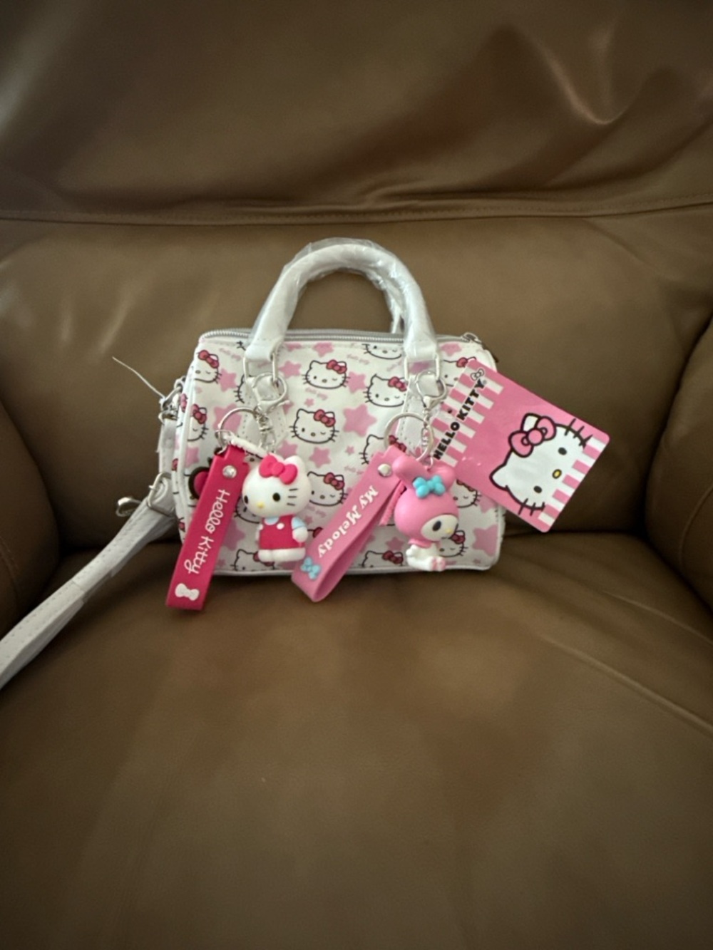 Hello Kitty Sanrio Crossbody Bag Bundle NWT w/ Charms Kawaii Gift Set 🎀